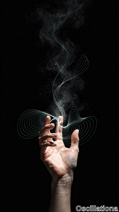 A human hand with palm up against a black background, illuminated to highlight its contou…